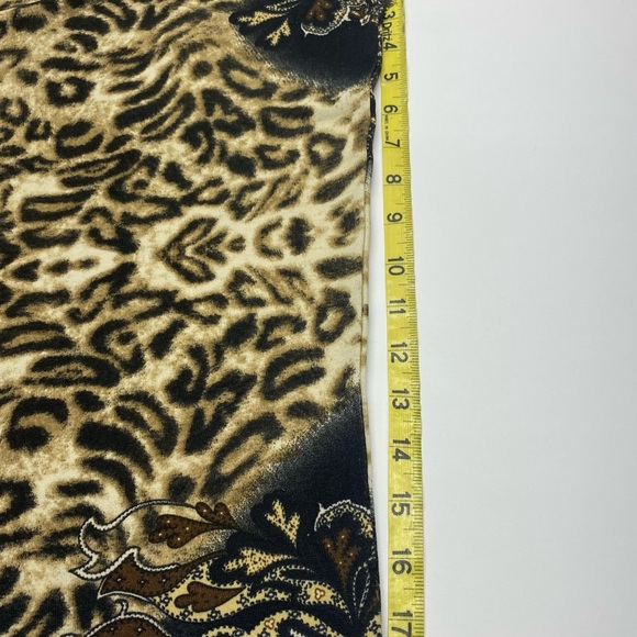 CLARA SUNWOO Animal Print Tunic in Brown and Cream dropped shoulder W LG - Picture 9 of 13